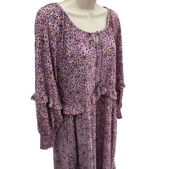 Vintage Thought Womens Prairie Ruffle Balloon Sleeve Pockets Maxi Dress Size 8 - Picture 5 of 15